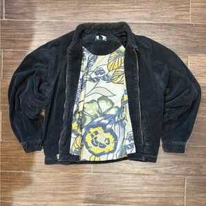 Tommy Bahama Navy Corduroy Jacket with Floral Accents